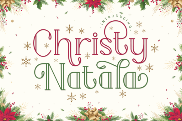 Christy Natala: A Festive Display Font for Web Design