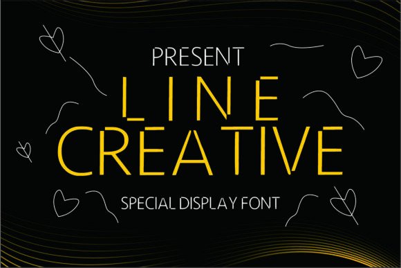 Line Creative: A Bold Display Font for Web Design