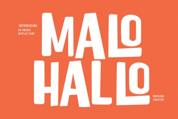 Malohallo: A Whimsical Display Font for Joyful Design