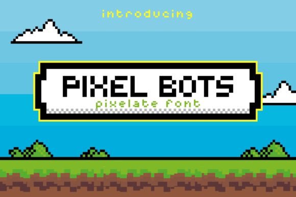Pixel Bots: A Retro Display Font for Modern Brands