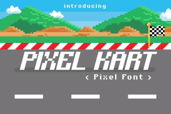 Pixel Kart: A Retro Display Font for Campaigns