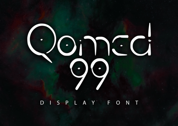 Qomed 99: A Modern Space Vibe Display Font for Makers