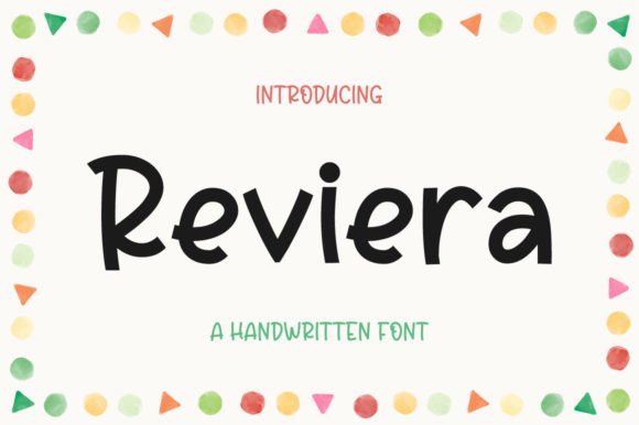Reviera: A Handwritten Display Font for Editorial Design